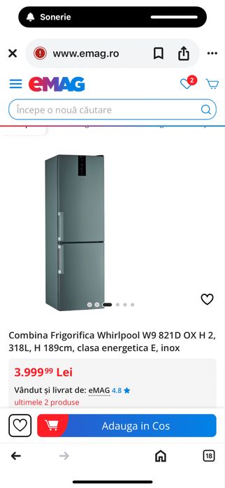 Vand frigider sau schimb cu uscator rufe