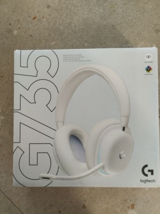 Casti Wireless Gaming Sigilate, Logitech G735 Lightspeed Albe