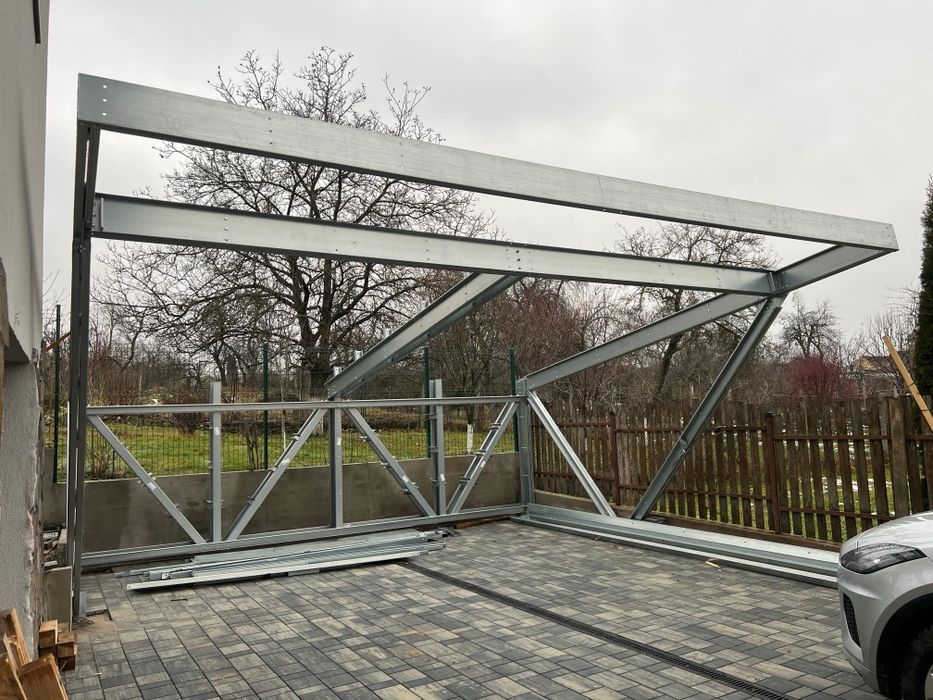 Carport metalic dublu zincata, garaj,support fotovoltaic