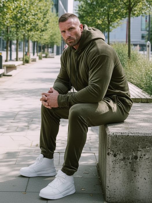 Trening Catifea Essential Kaki