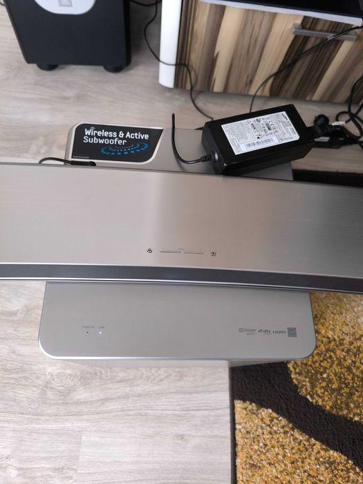 Soundbar Samsung HW-H7501, Извит Безжичен субуфер, Bluetooth, Сребрист