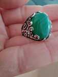 Inele  de argint cu malachite