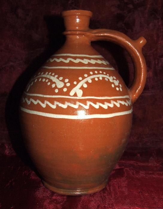 Clondir pentru vin, ceramica arsa, handmade, perfecta stare, NOU