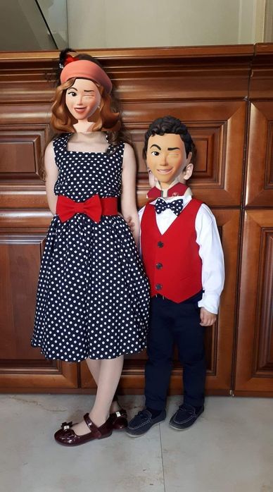 Set rochii mama - fiica și papioane