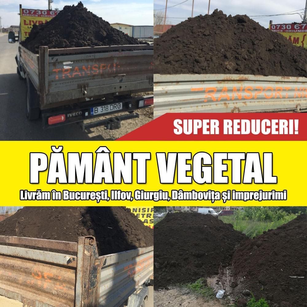 Pamant vegetal de flori SUPER CALITATE(bragadiru,magurele,jilava,