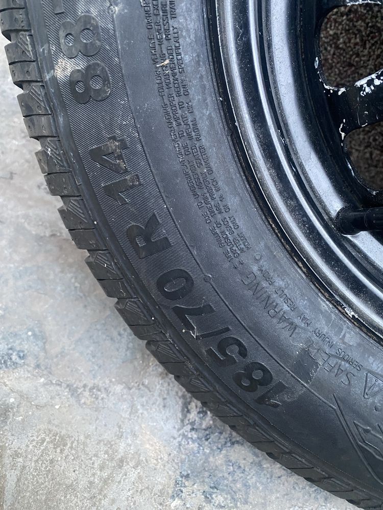 Метална джанта с гума за опел  185/70/14