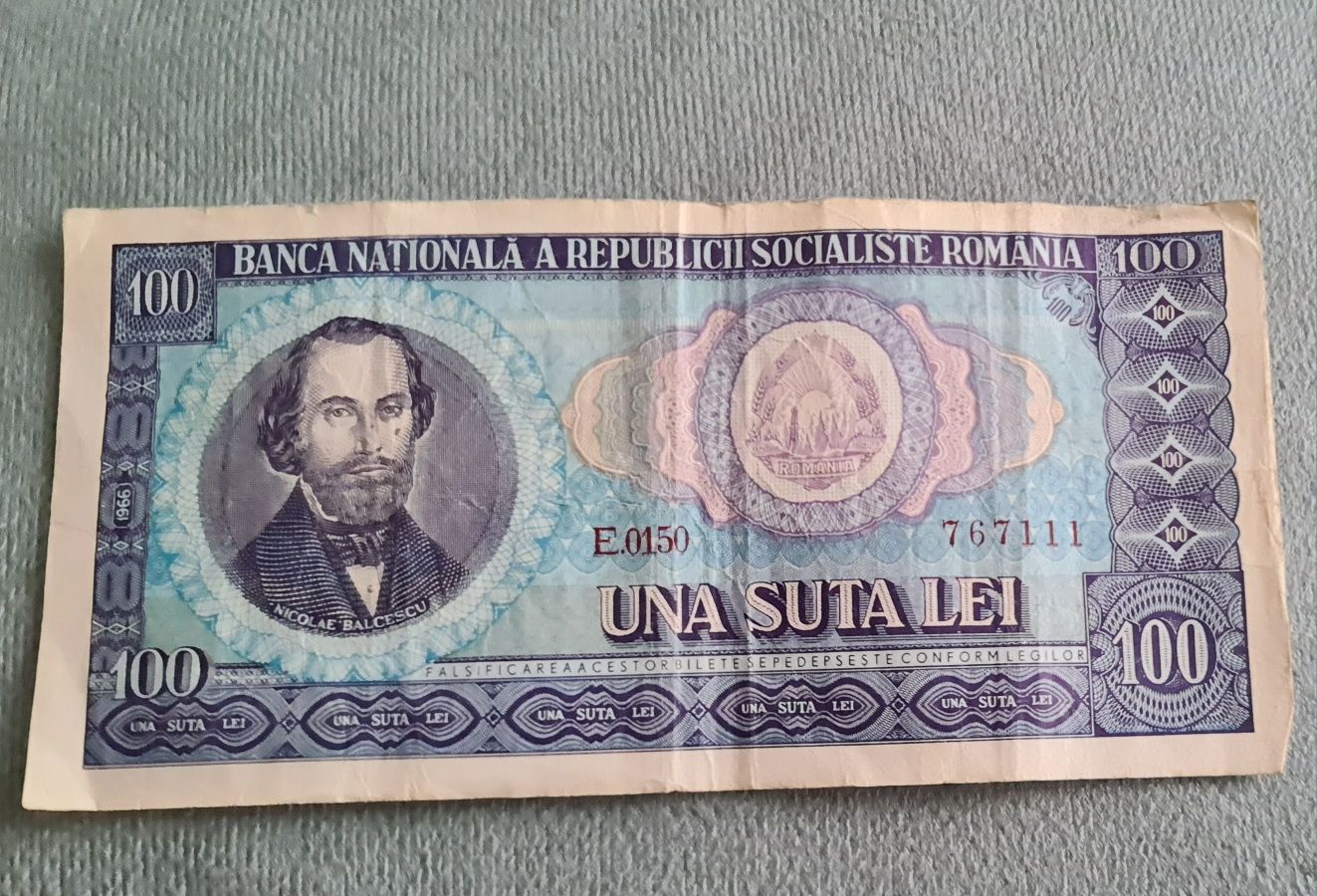 Bancnota  100 lei 1966