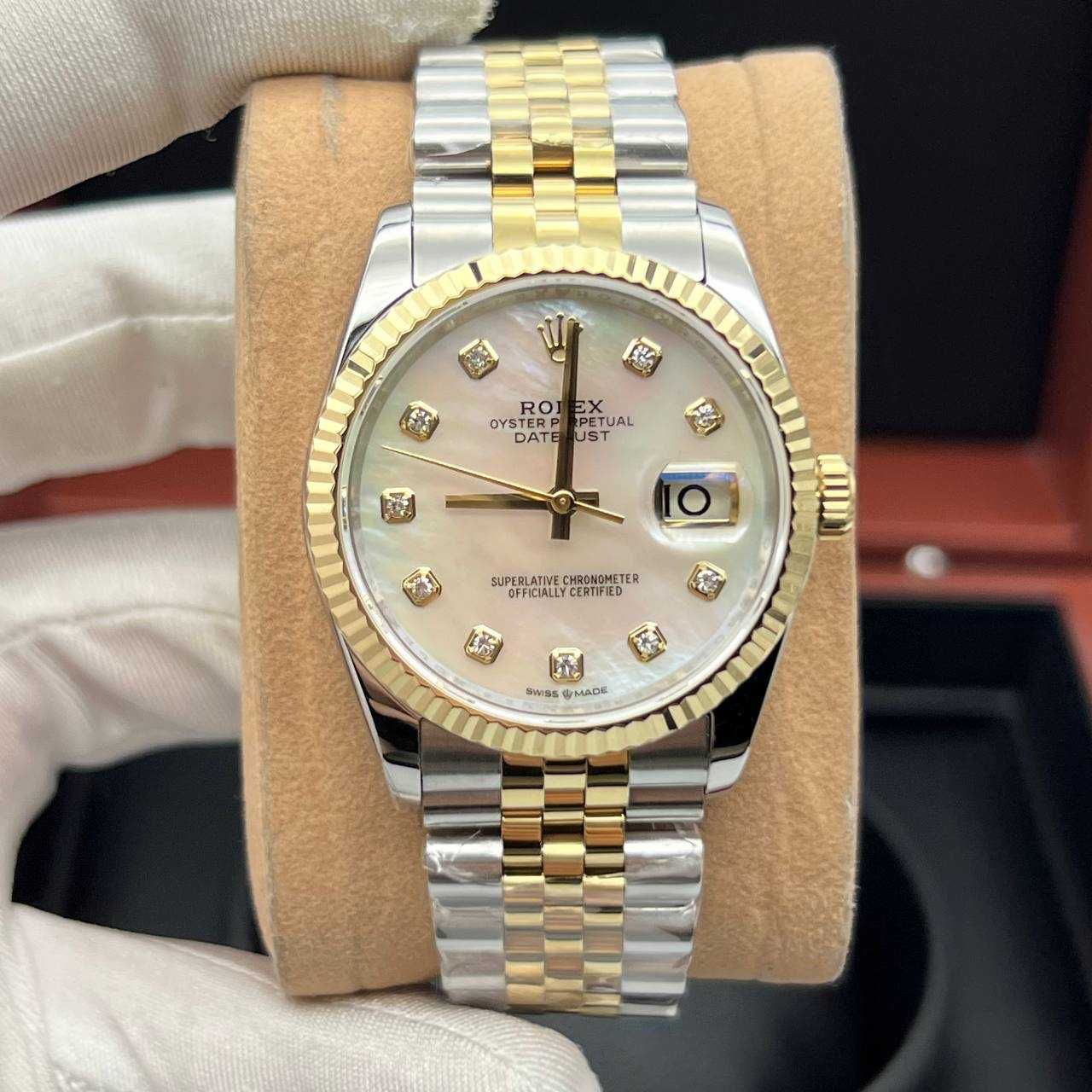 Rolex Datejust 36mm сребро злато колекция