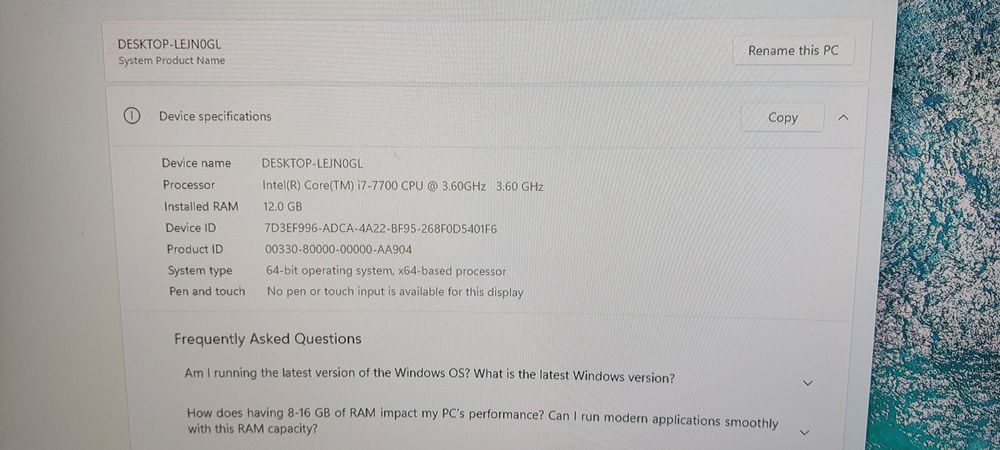Unitate PC i7 gen a 7a
