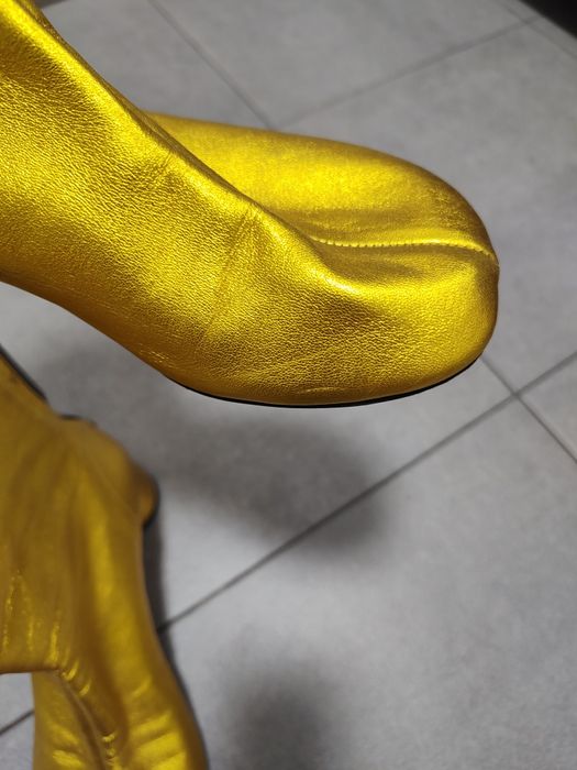 Botine metalice aurii- brand Proenza Schouler