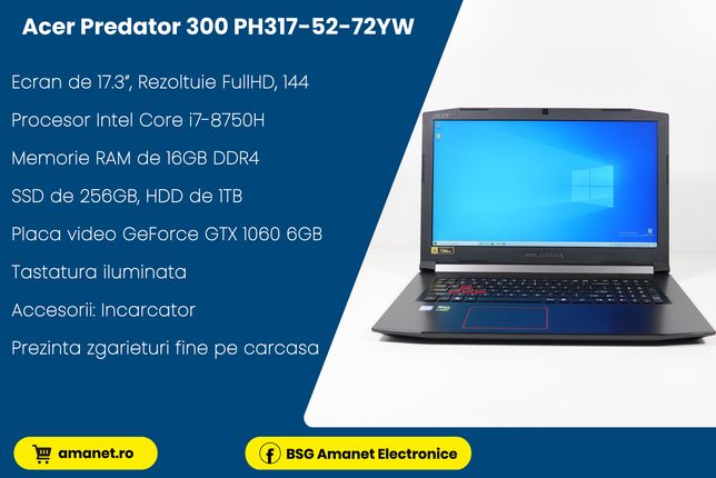 Laptop Acer PREDATOR Helios 300 (PH317-52-72YW - BSG Amanet & Exchange