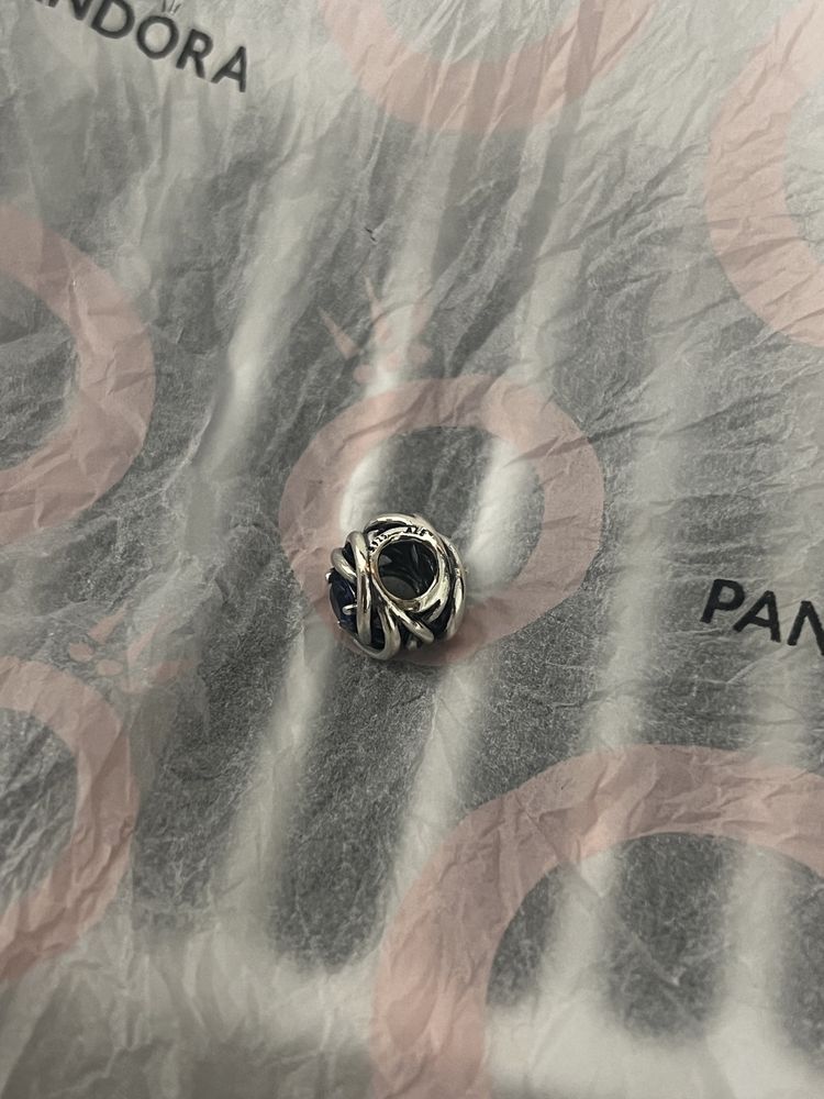 Talisman cu cerc al eternității albastru Pandora