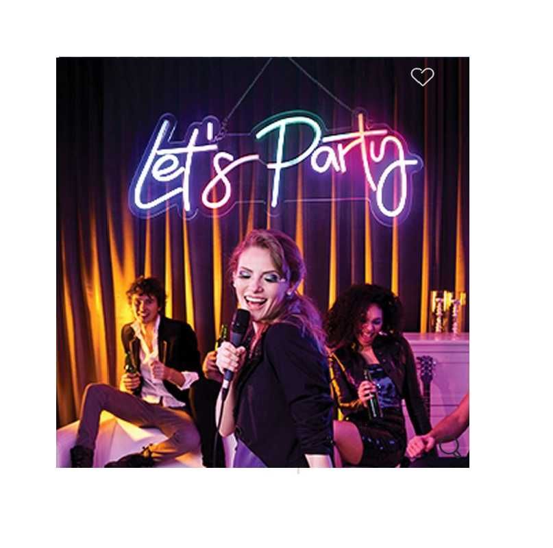 Светещ панел Mercado Trade, LED неонов "Happy Hour" и "Let's Party"