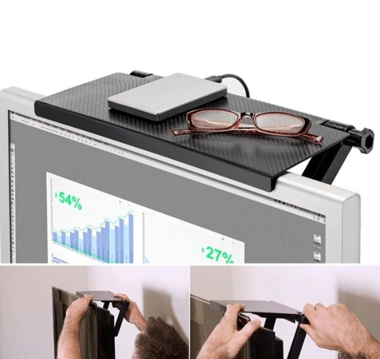 Универсална стойка за модем,приемник или часовник,монтаж над телевизор