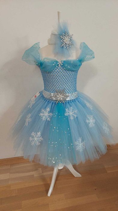 Rochita TUTU Fulg de Nea Zapada alba serbare iarna Craiasa