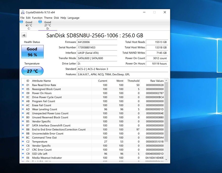 SSD M.2 SATA Sandisk 256gb