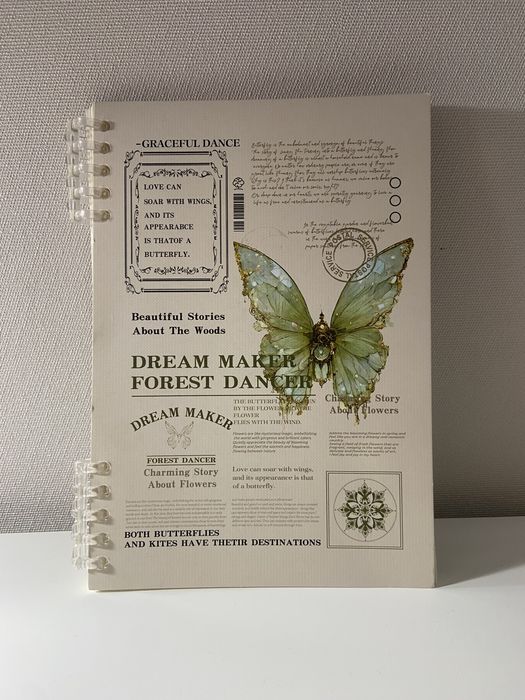 блокнот с бабочкой