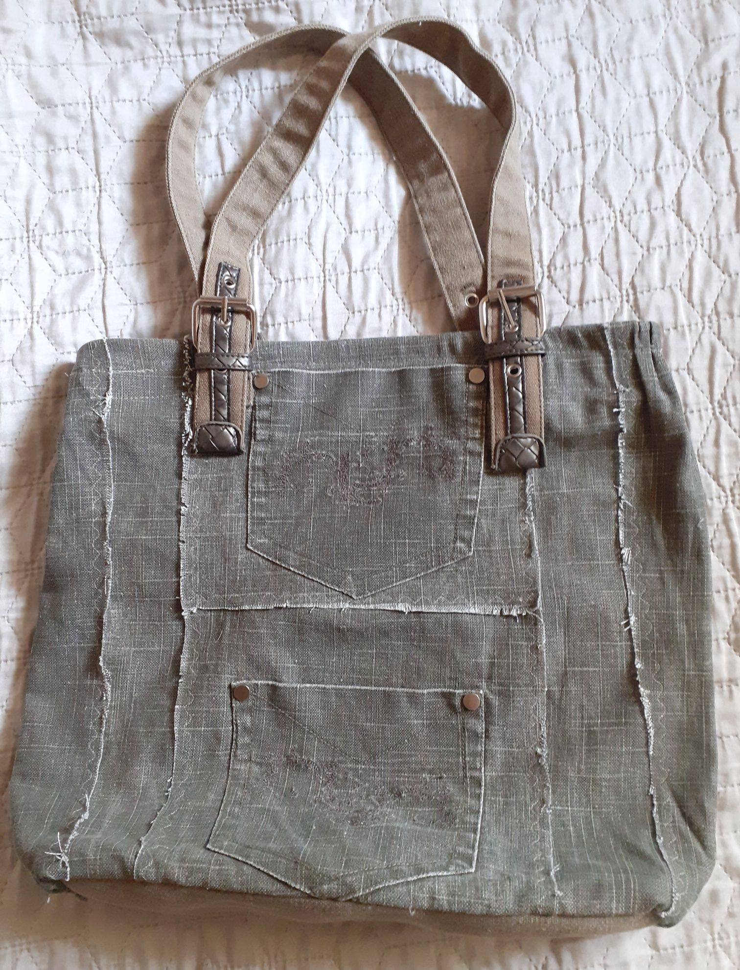 Handmade дънкови чанти с дантела