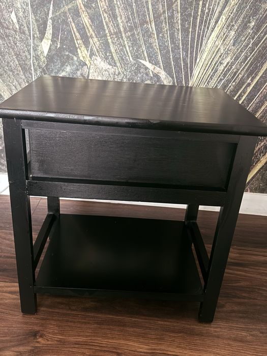 Set 2 noptiere lemn&mdf maro inchis-negru