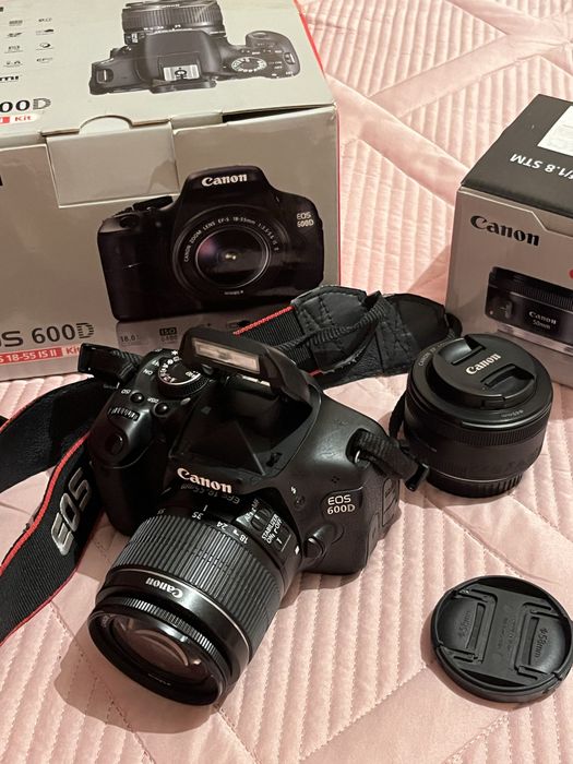 Фотоаппарат Canon 600d + объектив Canon EF 50mm f/1.8 STM