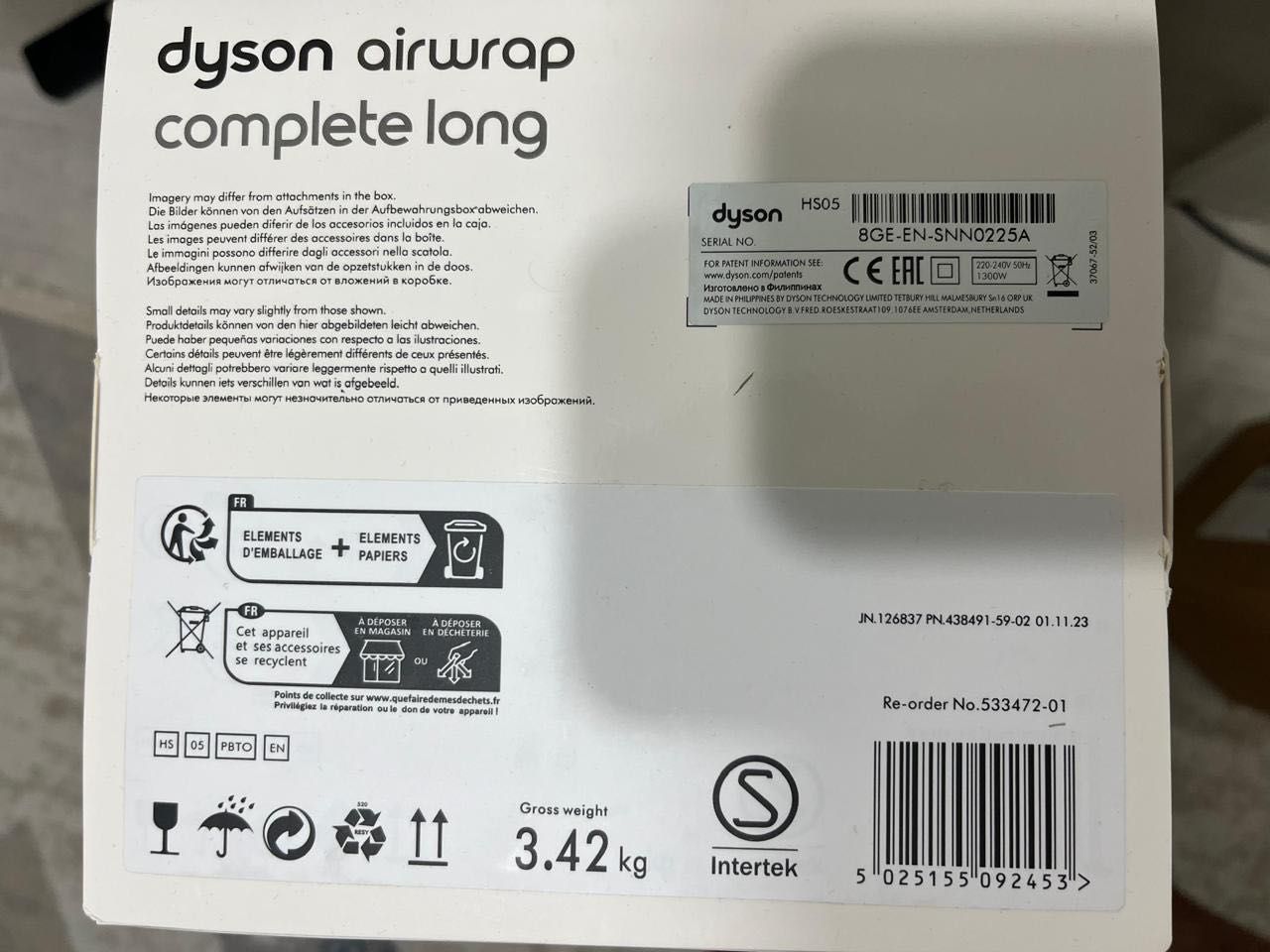 Dyson airwrap complete long