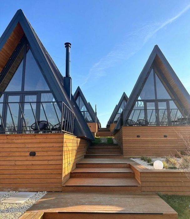 Cabane din lemn tip A-frame