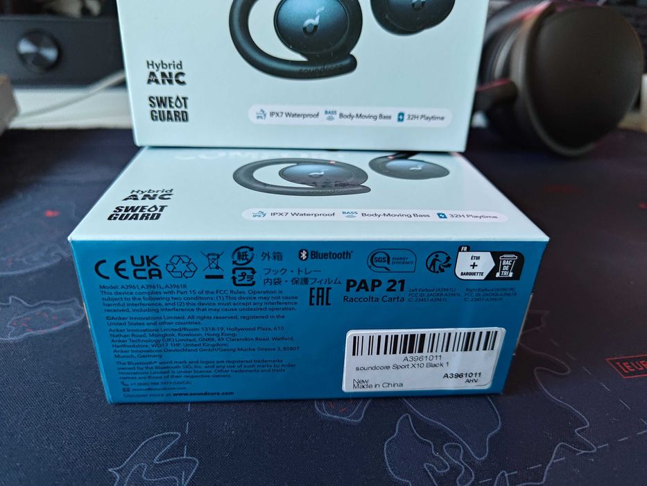 Casti wireless Anker Soundcore Sport X10, ANC, IPX7, Negru