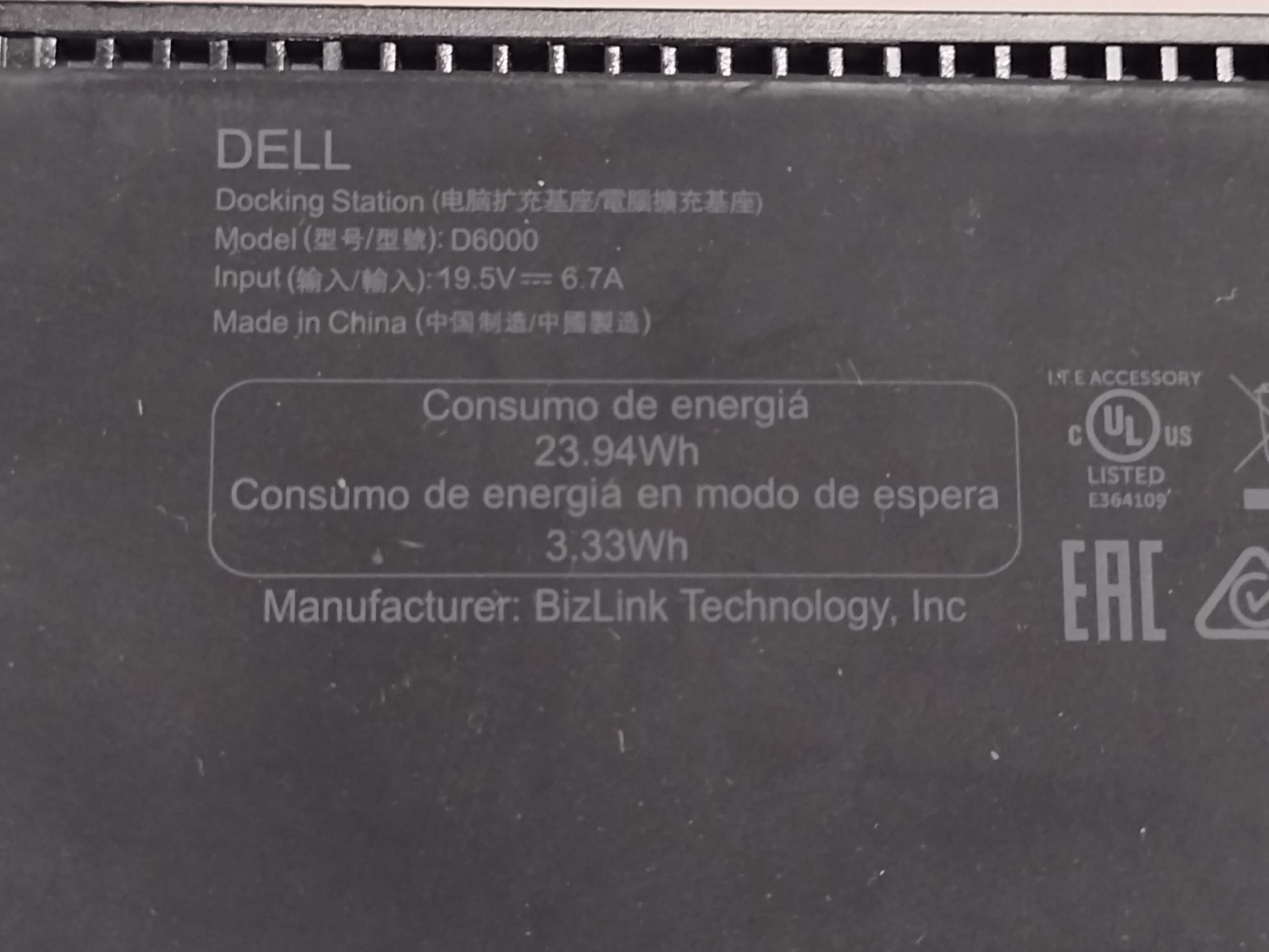 Docking Station Dell D6000 cu incarcator original 130w USB Type-C