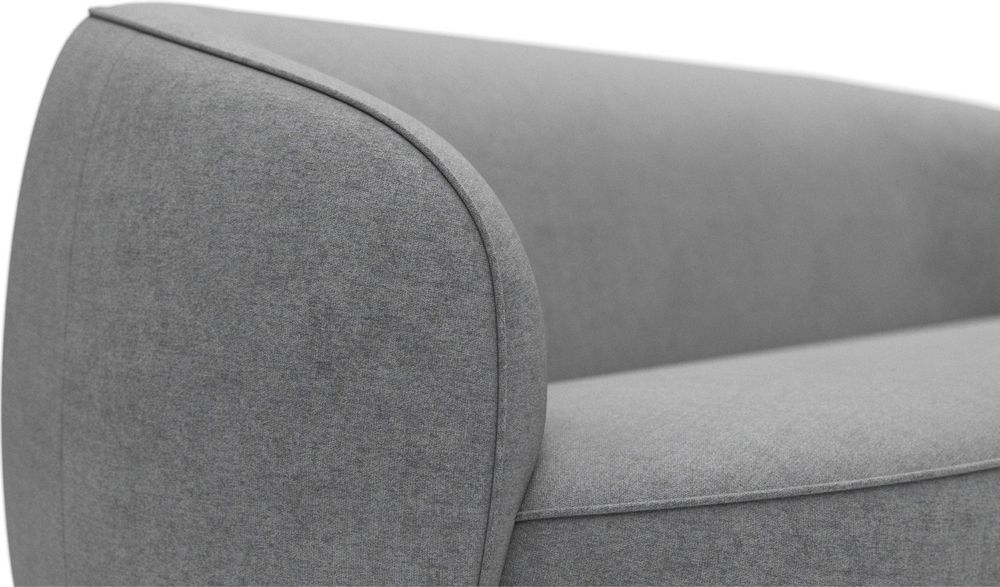 Canapea Effie , Forma Rotunjita , Gri , 215 cm