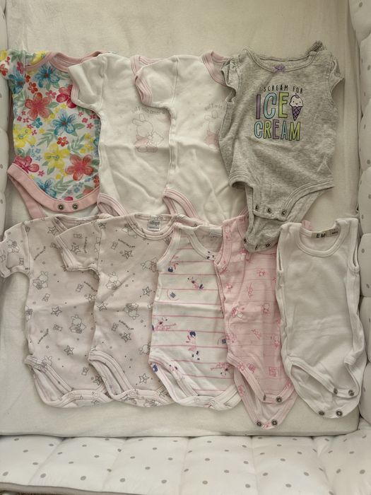 Set 9 body 0-1 luni 50-56cm