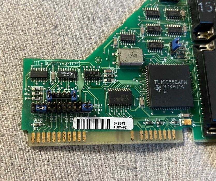 Placa HP PCI cu port serial si paralel TL16C552AFN pentru colectionari