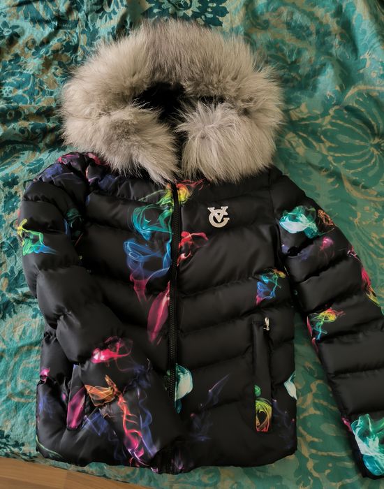 Дамско зимно яке с уникална яка от лисица