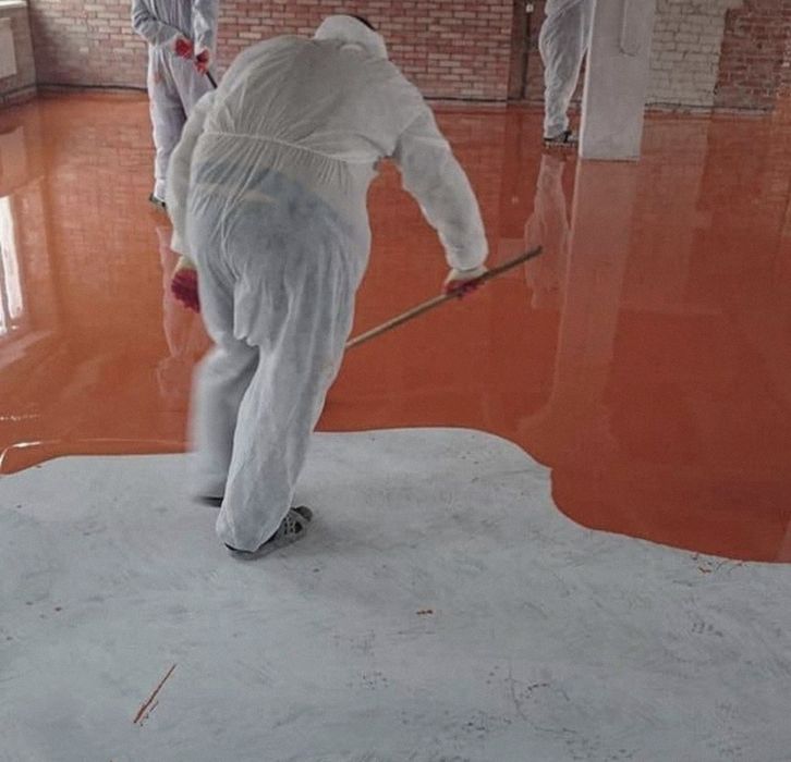 Эпоксидный наливной пол финишное износостойкое промышленное покрытие