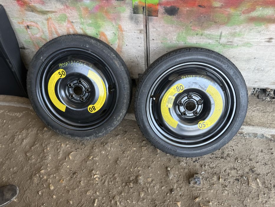 Резервна гума патерица Vw Golf 7 Passat 8  125 70 18 5x112 1k0601027ap