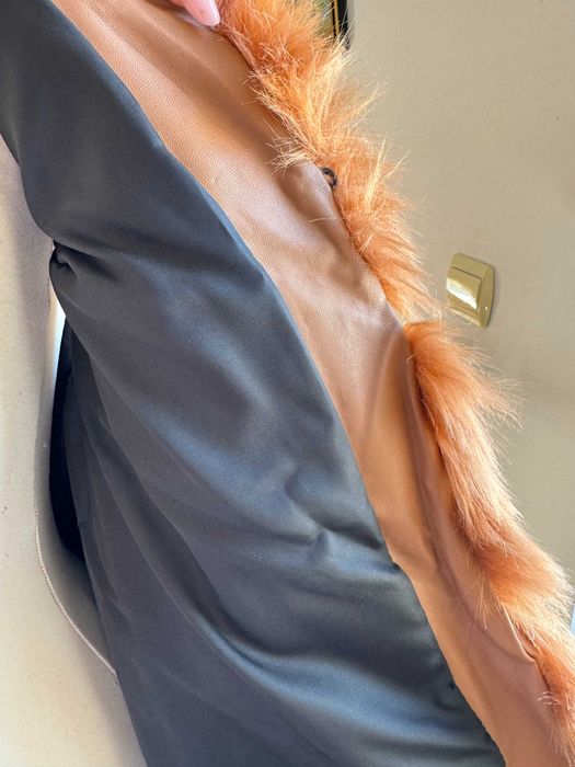 Vestă damă din blană artificială – maro