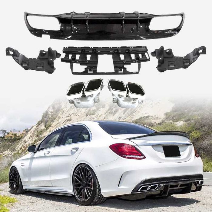 ДИФУЗЬОР с накрайници AMG OPTIK C63 за Mercedes C-CLASS W205 / S205