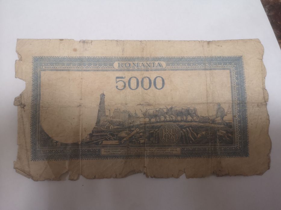 Bacnota 5000 lei 1945
