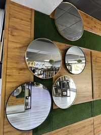 Круглые зеркала из алюминиевых  рамок