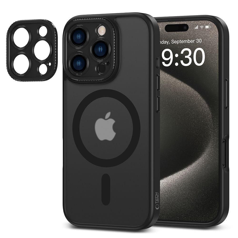 Кейс tech protect magcam magsafe за iphone 16 pro max matte black