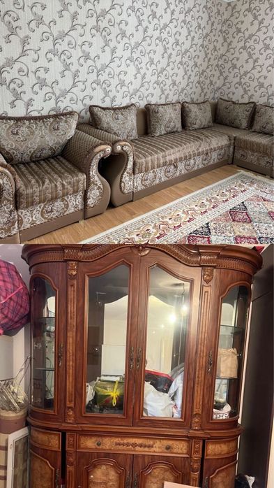 Диван с креслом и сервант