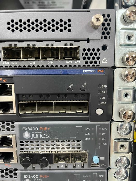 Juniper Switch EX2200 / EX3400 / EX4550 / EX2300 / EX4550 и SRX340