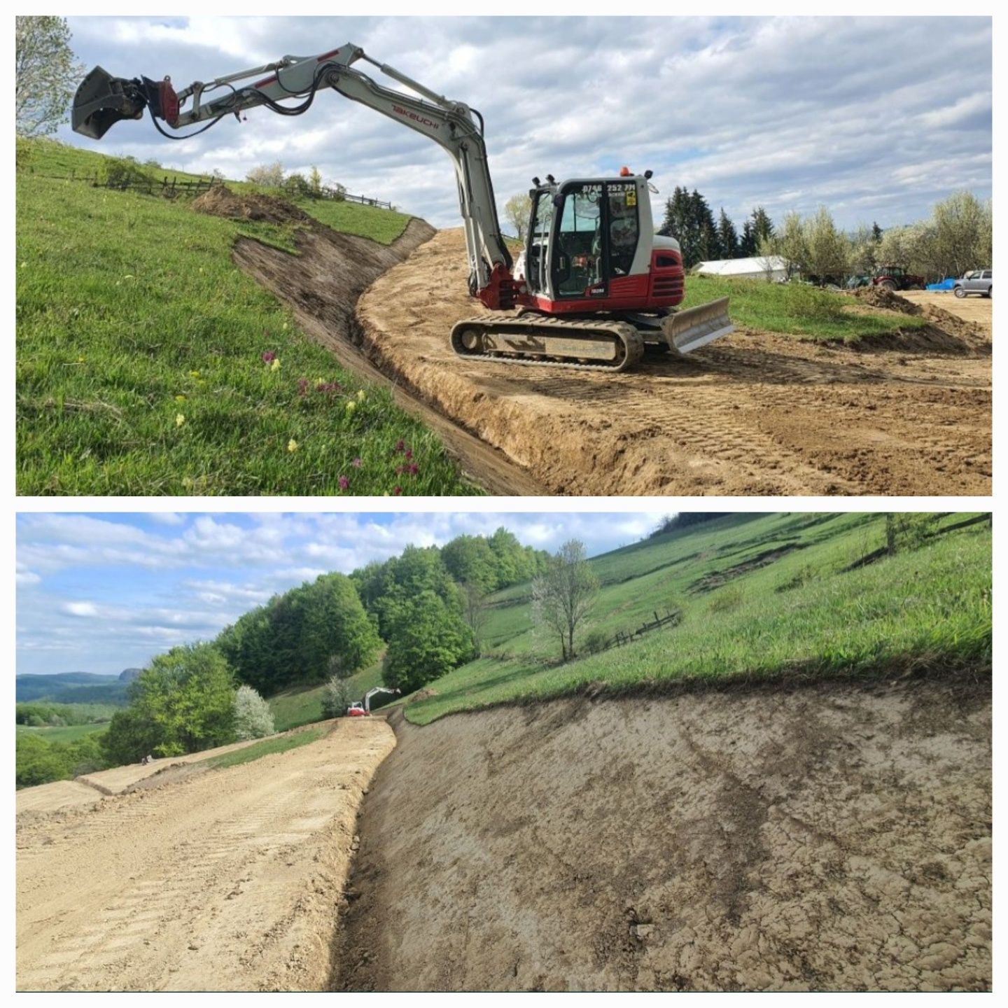 Miniexcavator inchiriez prestări servici buldoexcavator buldozer