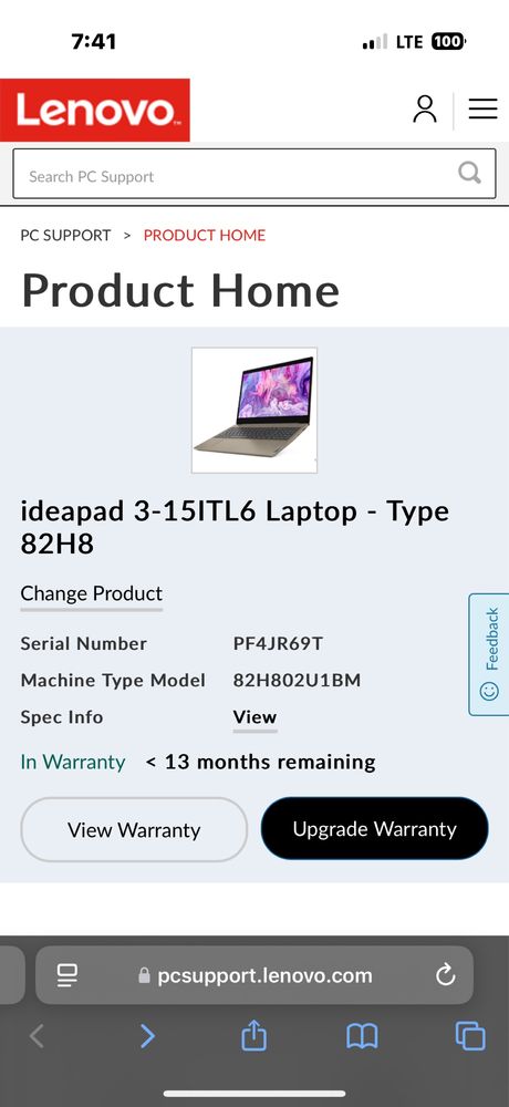 Лаптоп Леново ideapad 3-15ITL6 Laptop - Type 82H8