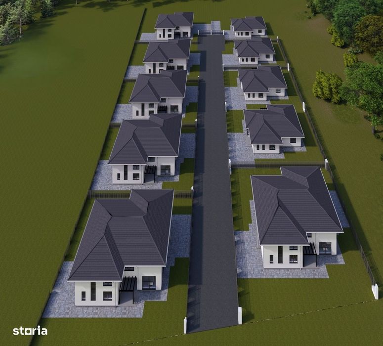 Case noi in Livezeni 4 camere 2 bai la cheie, gard, la 200 m de Penny