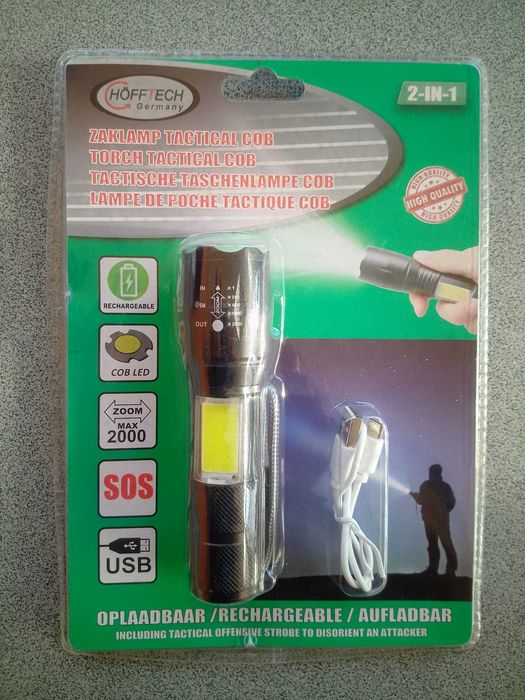 Lanterna tactica+lampa inspectie Hofftech,reincarcabila,1200mAh, 5 ore