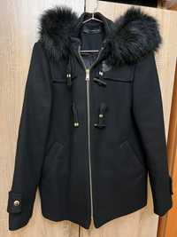 Ново черно палто Zara