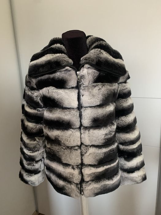 Haină blană naturala chinchilla rex mărimea S