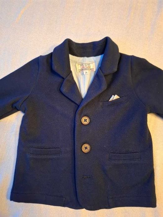 Тъмно синьо сако за бебе, 74см