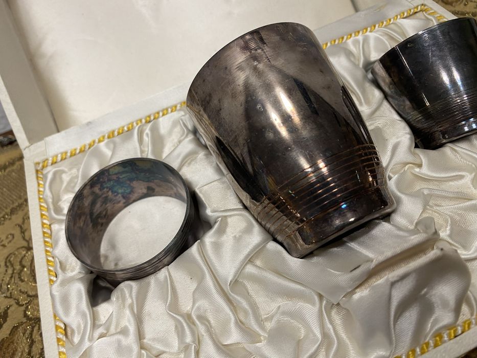 Английски кухненски сет с посребряване