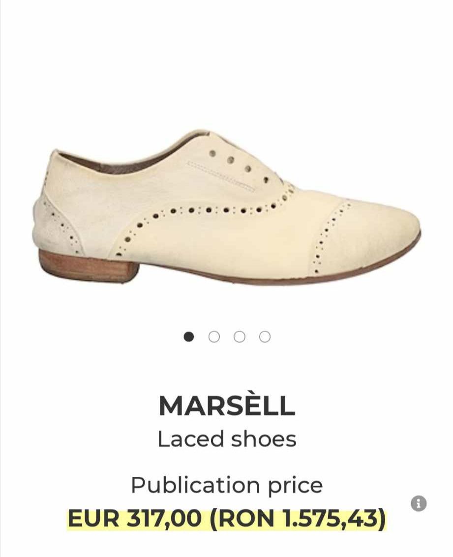Marsell făcuți manual din piele naturala Nr38 Int 24cm nu Nike Adidas